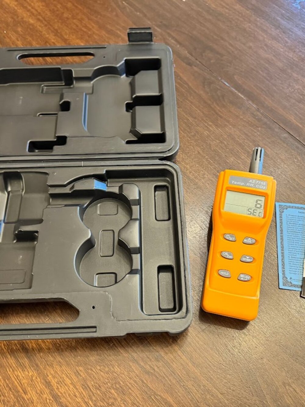 AZ7752 CO2 Meter tester Handheld Analyser Temp TEMPERATURE RH Meter